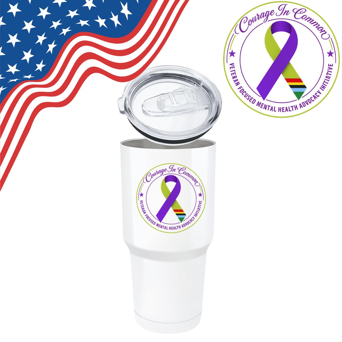 Courage in Common Travel Mug - Veteran Awareness
